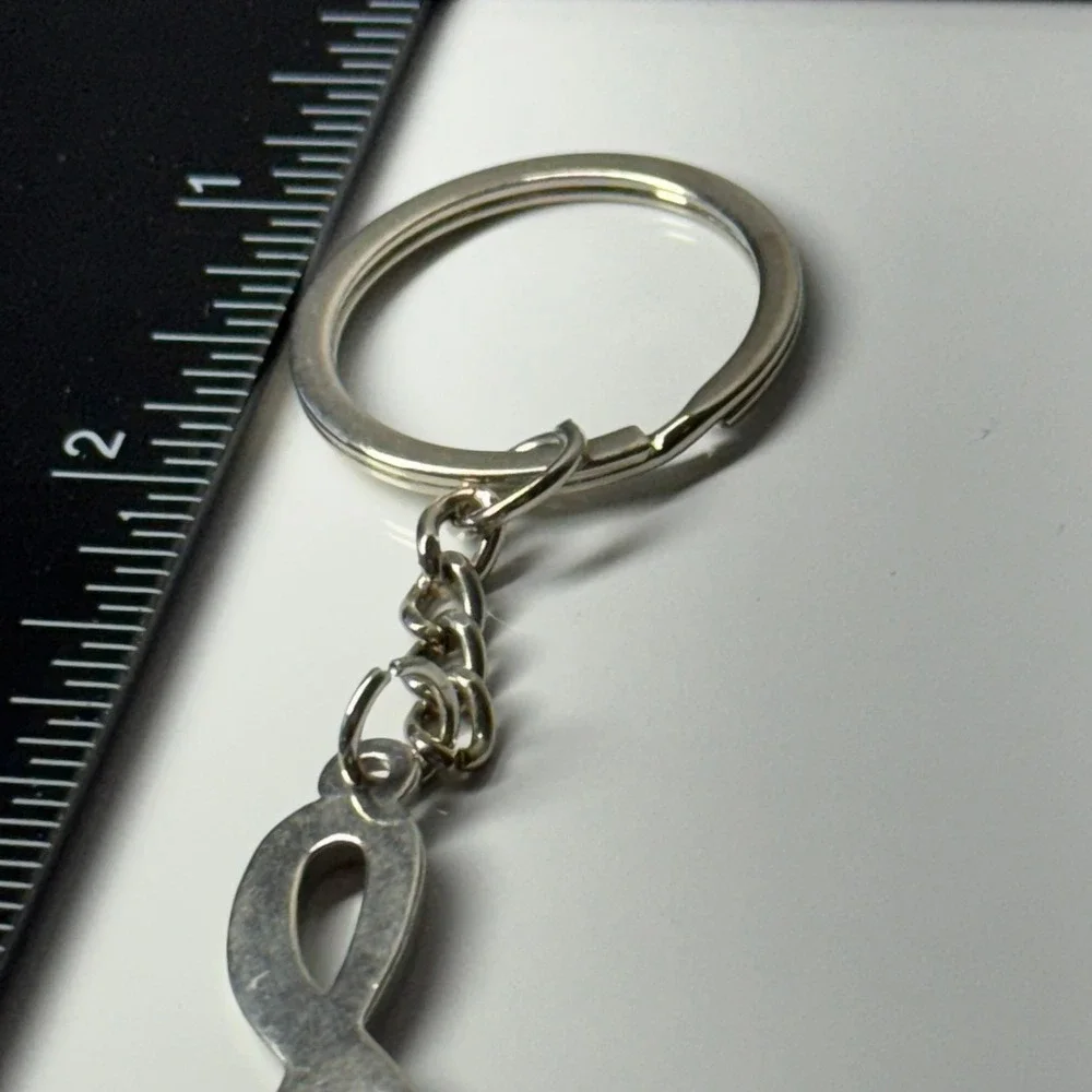 Silver Tone‎ Treble Clef Music Note Keychain Key Ring Holder Accessory